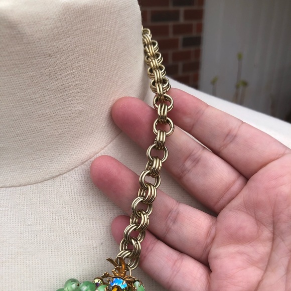 “Lemon Lime” 🍋 Hand crafted necklace from upcycled jewelry. One of a kind! - Picture 7 of 8
